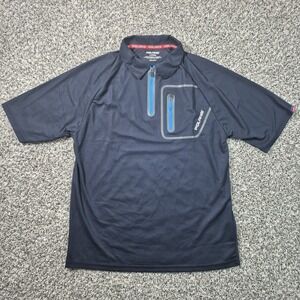 Polaris Polo Shirt Mens Large Blue‎ Stretch Performance Outdoor Short Sleeve